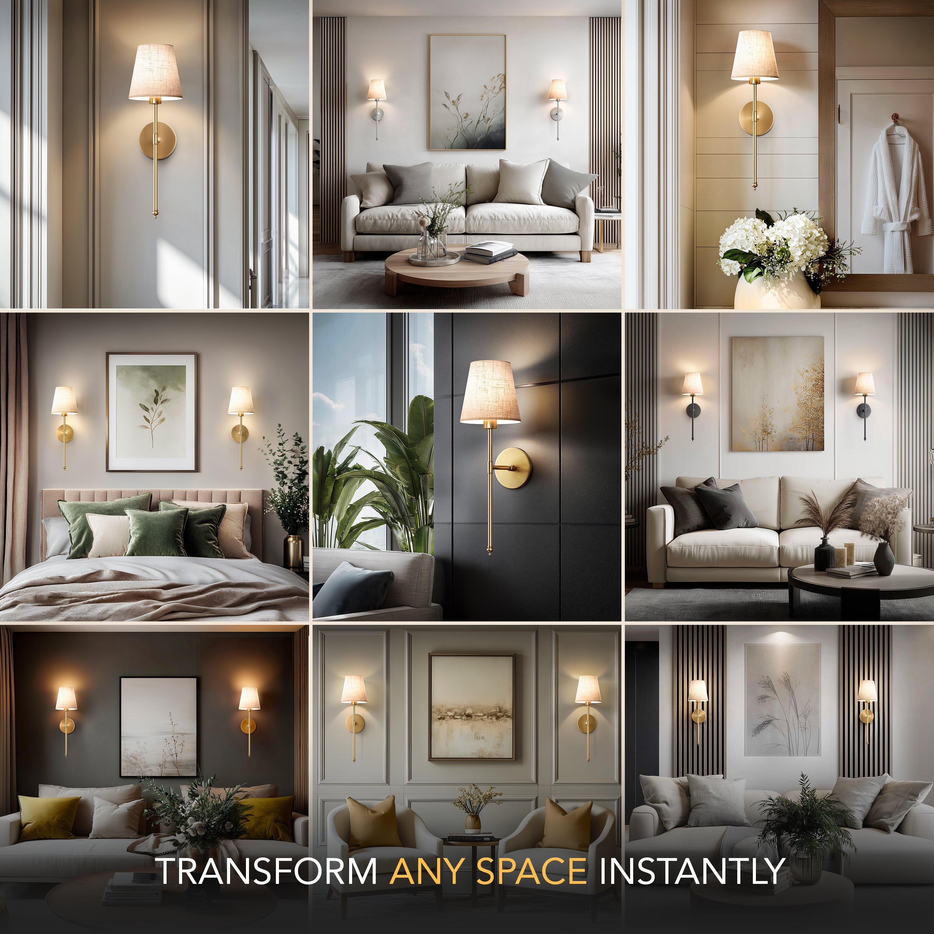 Rechargeable LED Wall Lights – Set of 2