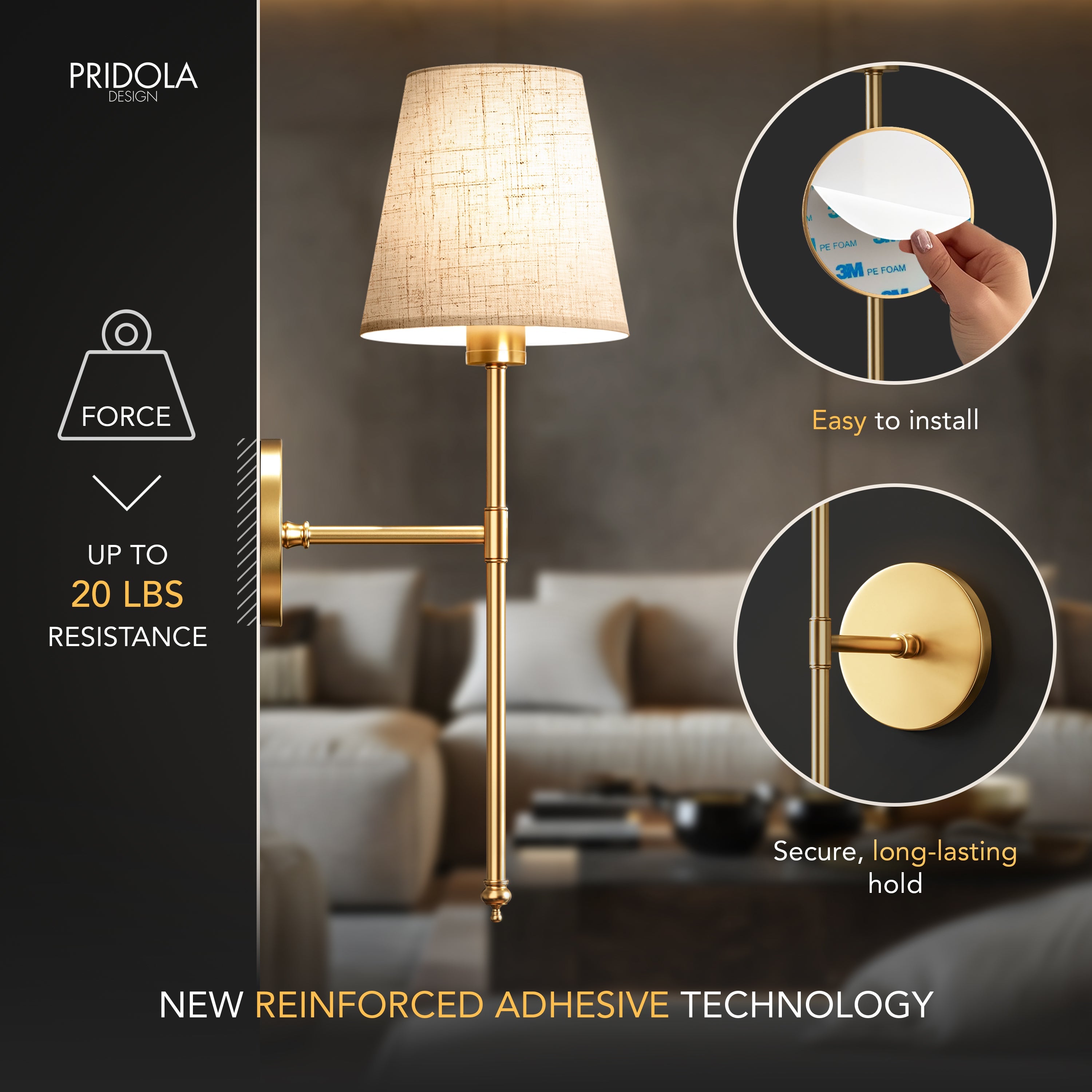 Rechargeable LED Wall Lights – Set of 2