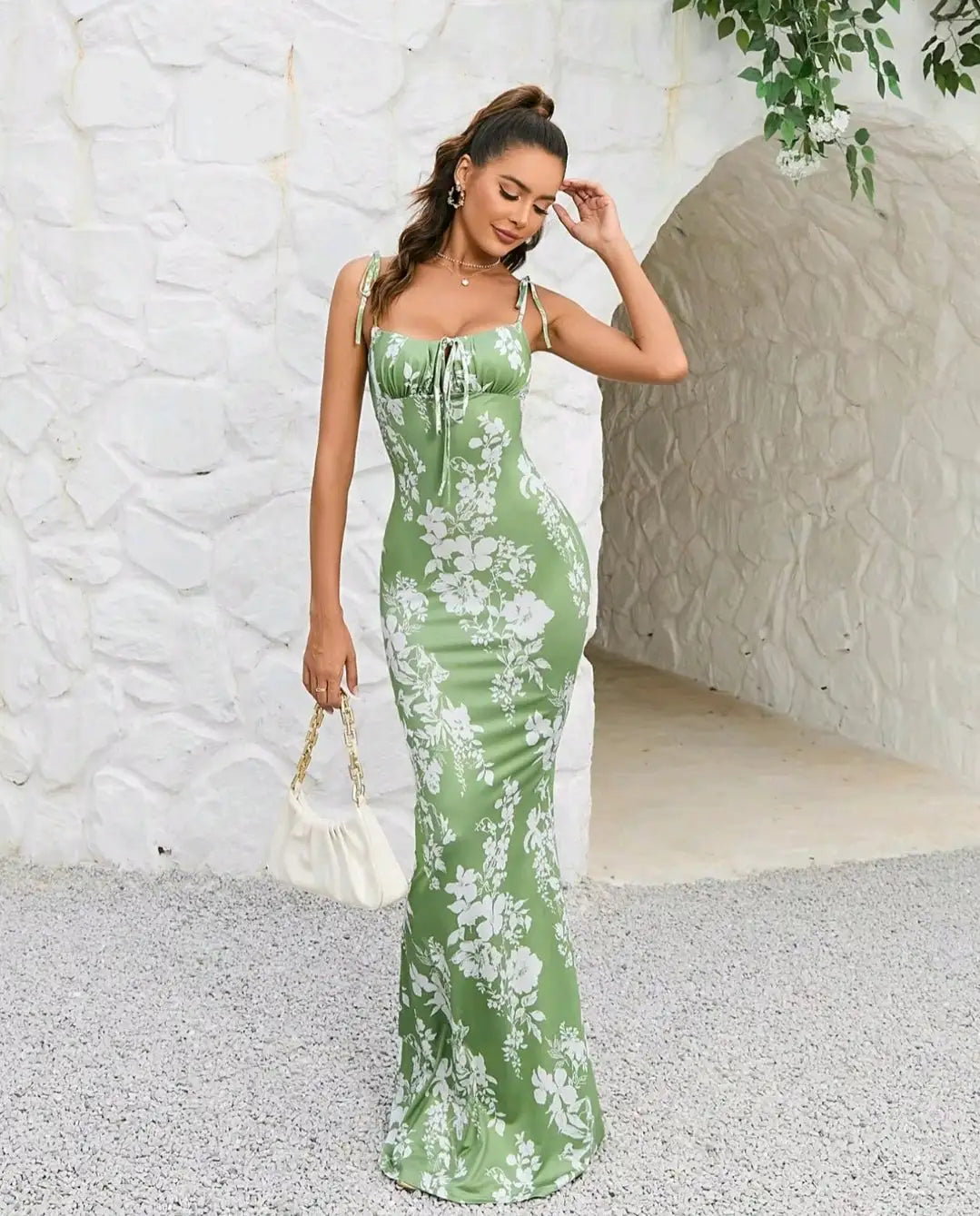 Floral Maxi Dress with Bow Details – Summer Essential