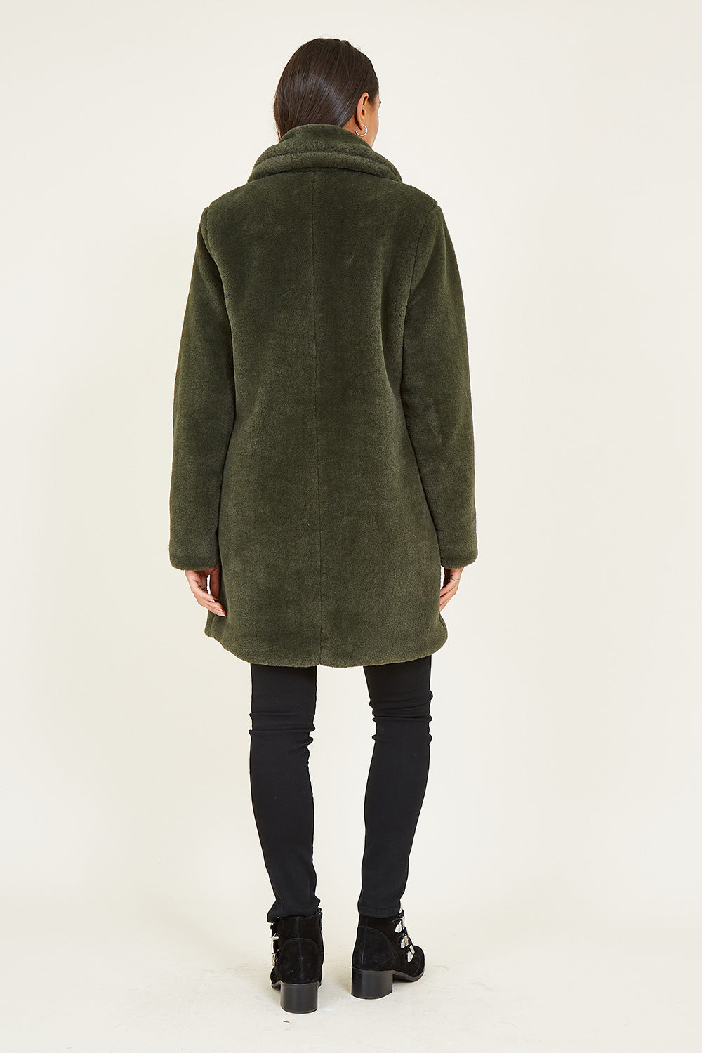 Green Faux Fur Coat