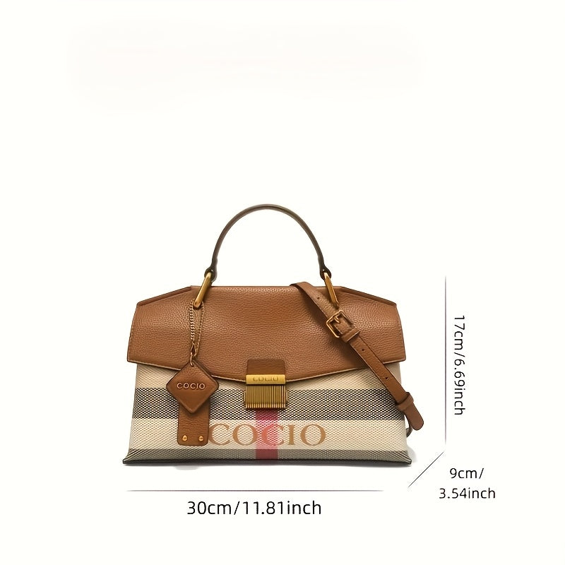 Elegant & Trendy Women's Handbag - Versatile Tote with Lock Clasp, Perfect for Shopping & Travel