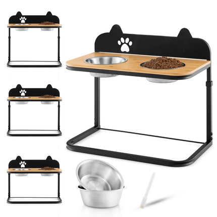 Adjustable dog feeder with elevated design