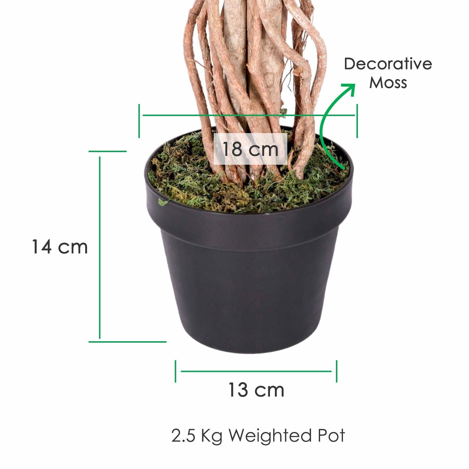 Artificial Ficus Tree - Large Realistic Faux Plant with Pot 4ft & 6ft