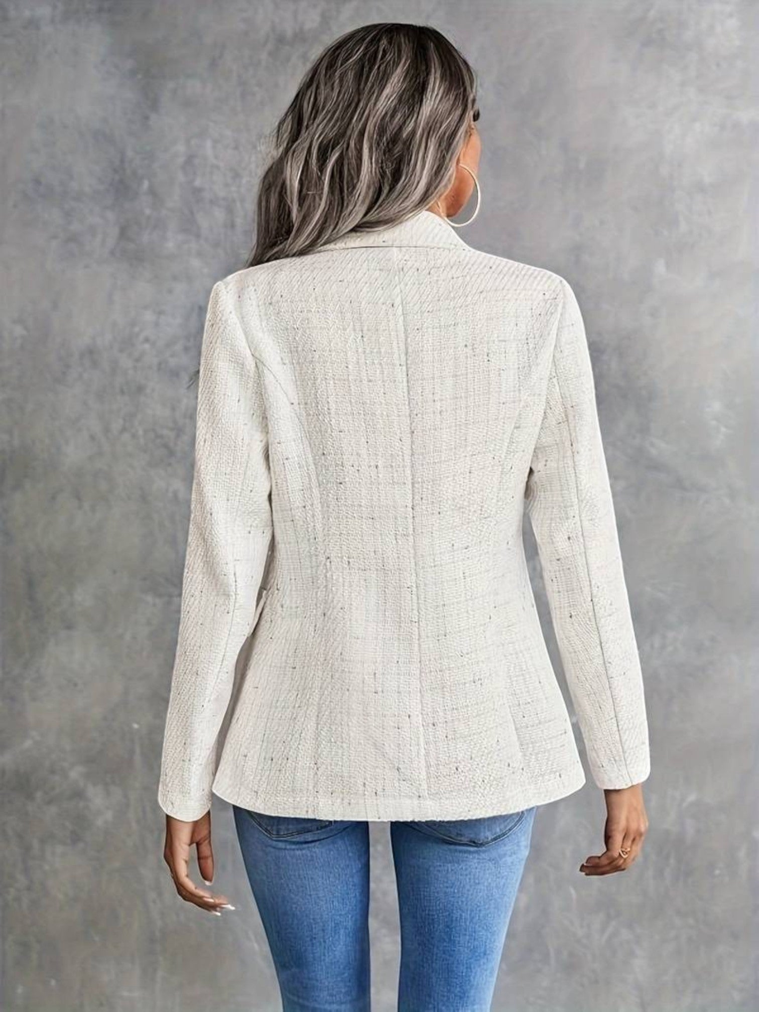 Long Sleeve Button Blazer for Women