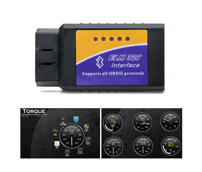 Bluetooth OBD2 Scanner V1.5 in use with vehicle

