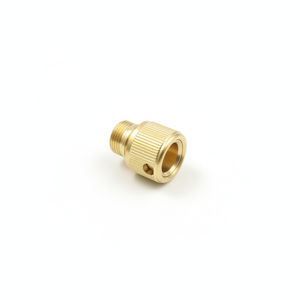 Brass Connector Same Position White Background