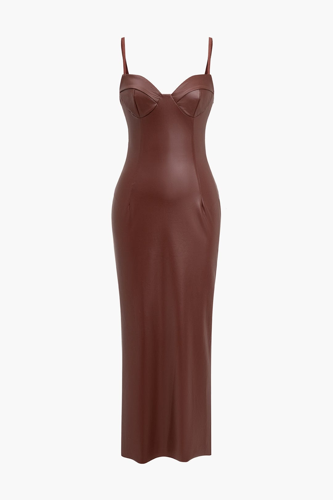 Seductive Leather Maxi Dress – Sexy & Elegant