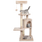 Multi-level beige cat tree tower
