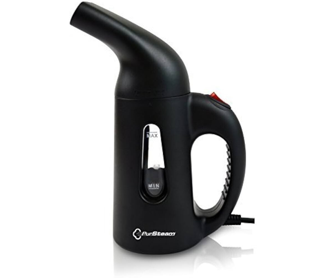 Handheld garment steamer with travel bag – black 850W model