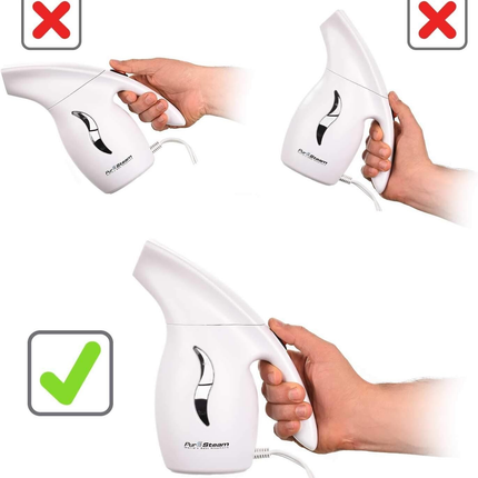 Safe fabric steamer for delicate materials like silk and wool