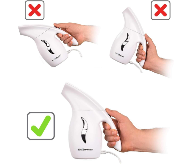 Safe fabric steamer for delicate materials like silk and wool