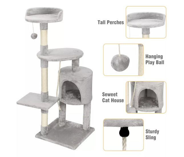 Vertical cat tree for indoor cats

