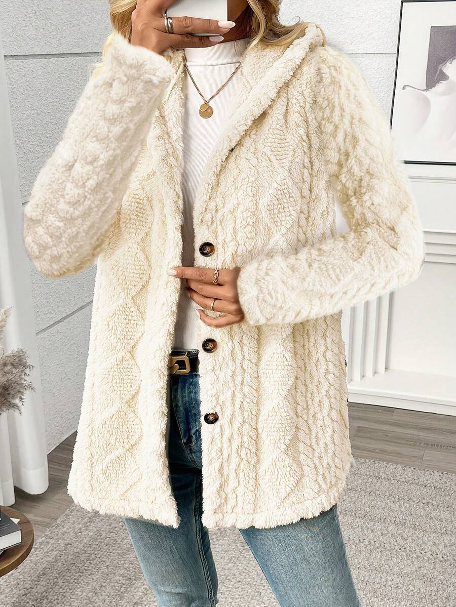 Close-up texture shot highlighting softness of plush knit