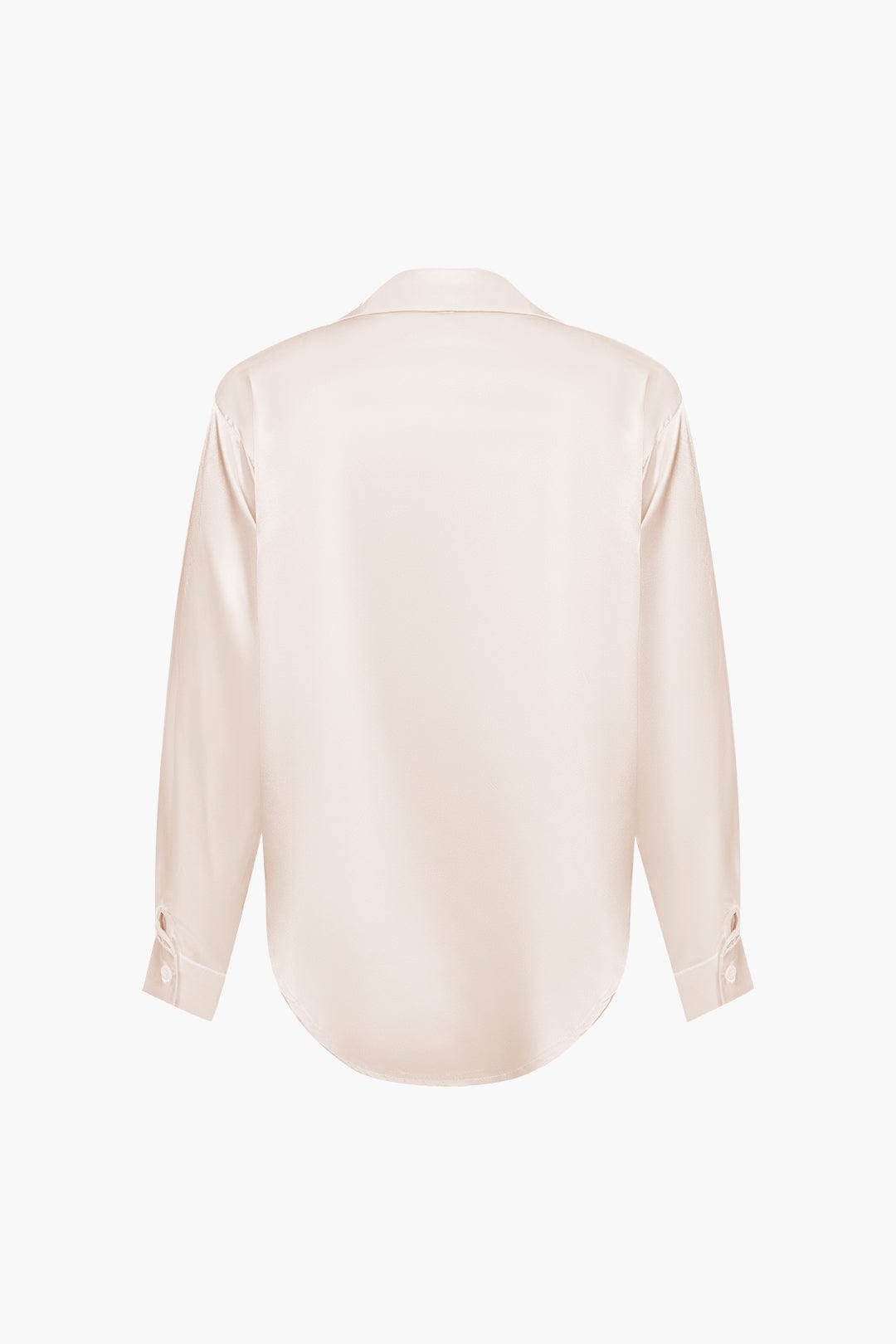 Elegant Long-Sleeve Satin Blouse