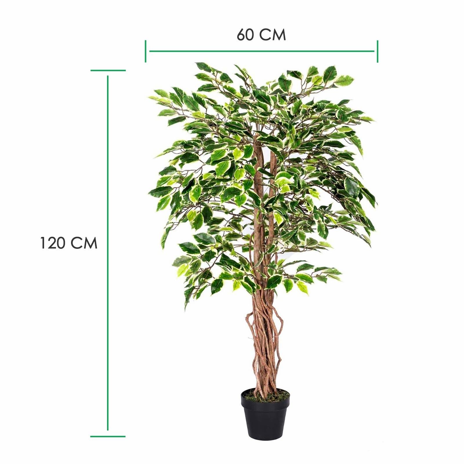 Artificial Ficus Tree - Large Realistic Faux Plant with Pot 4ft & 6ft