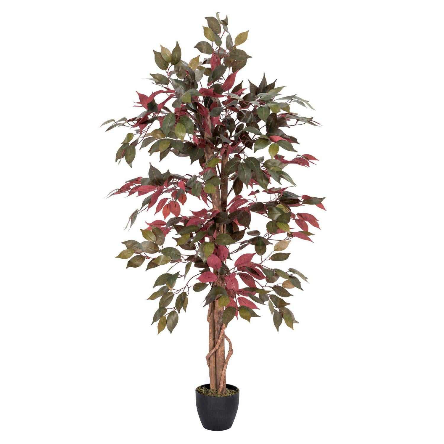 Artificial Ficus Tree - Large Realistic Faux Plant with Pot 4ft & 6ft