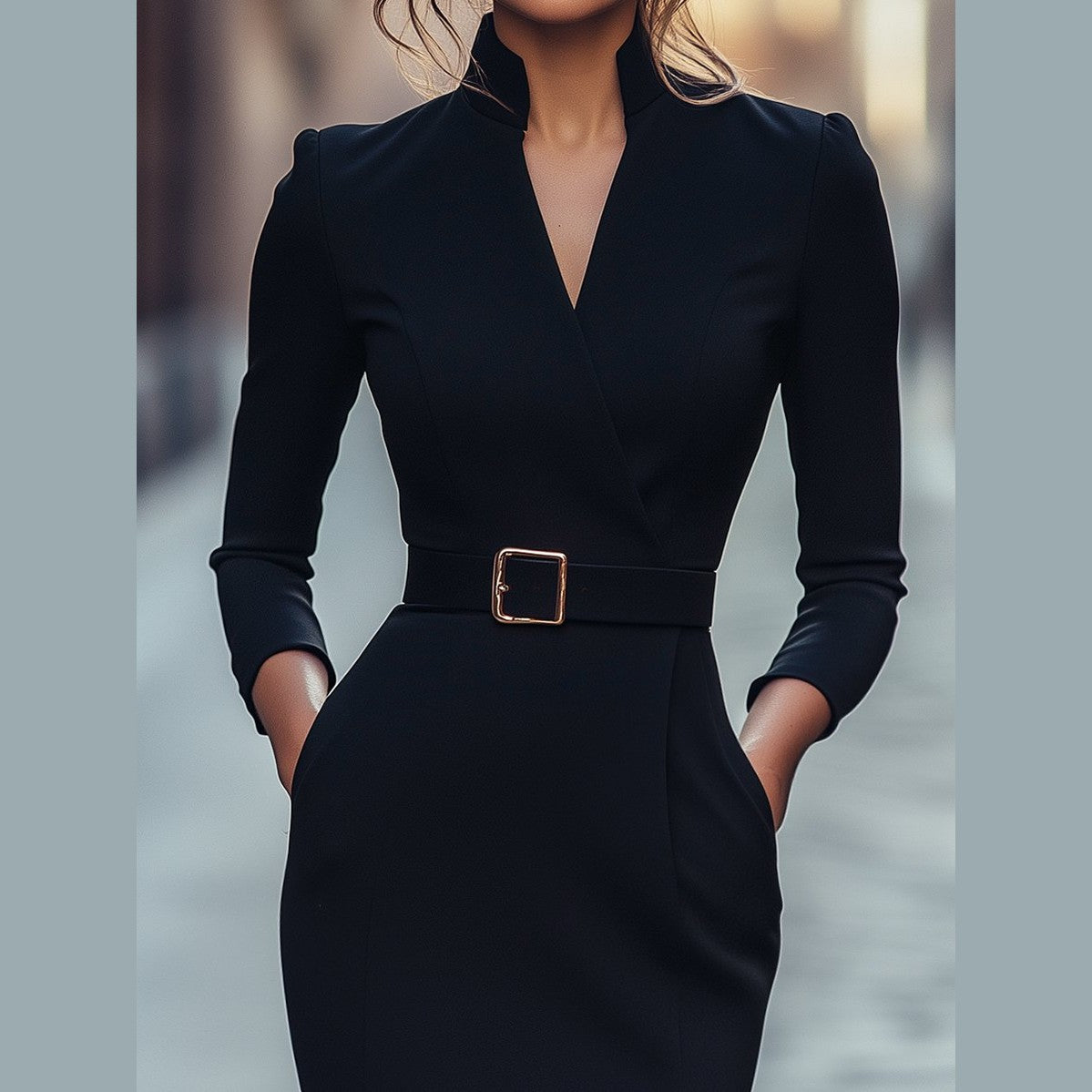 Women’s Belted Midi Dress