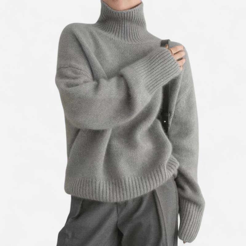 Elise cashmere turtleneck sweater – elegant women’s knitwear 