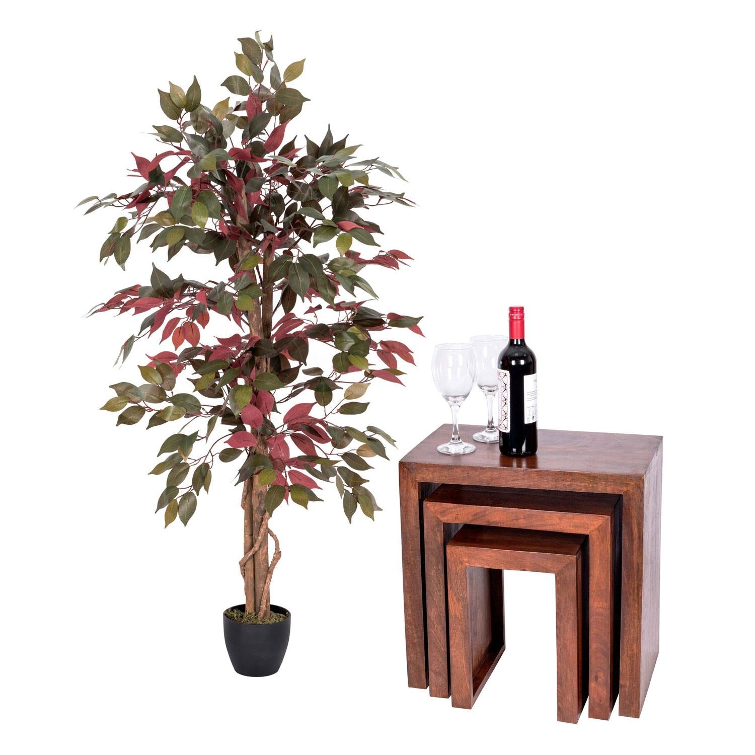 Artificial Ficus Tree - Large Realistic Faux Plant with Pot 4ft & 6ft
