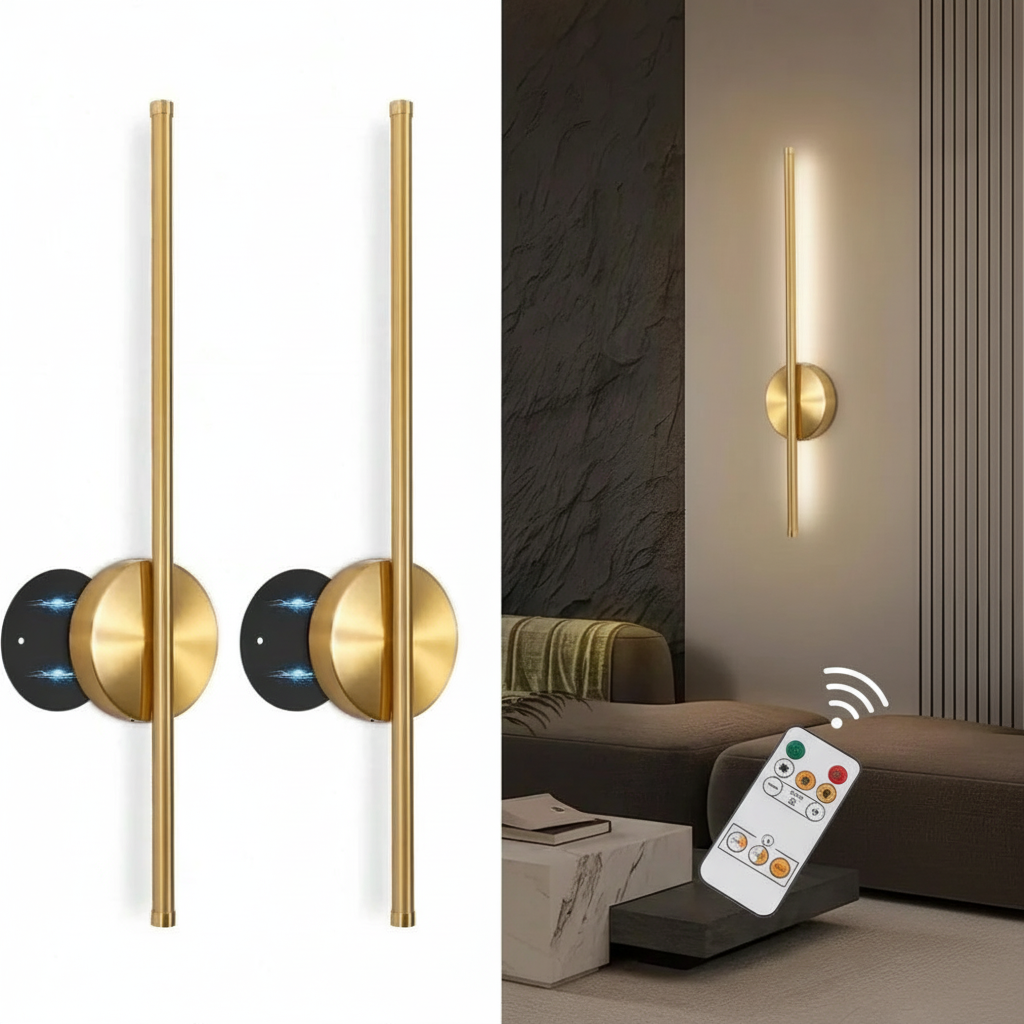 Gold Sconce with Remote Control