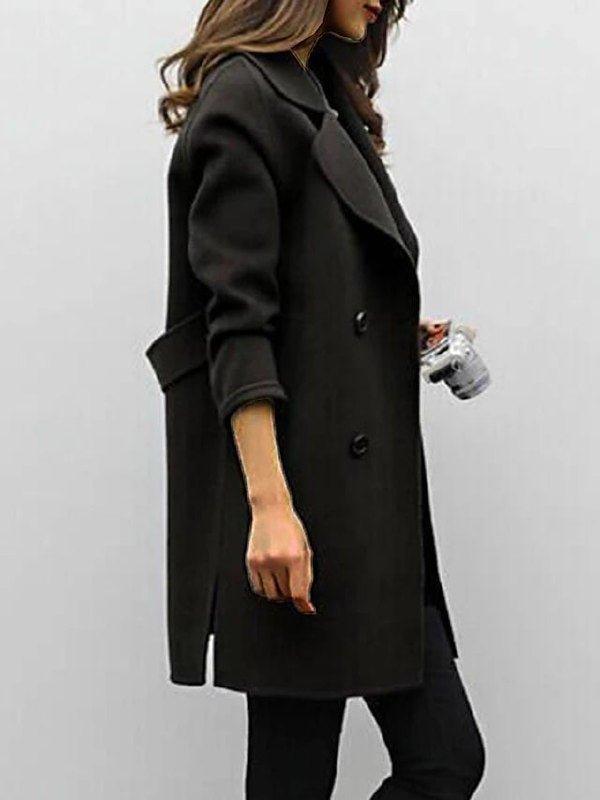 Model wearing Iconic Trench Coat with casual outfit