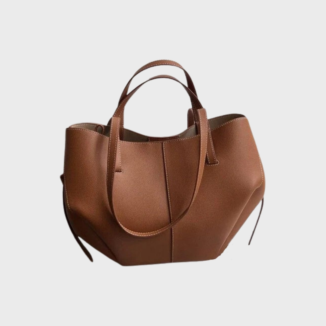 Oversized Structured Leather Tote