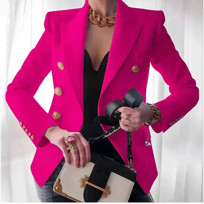 Women's Blazer with Golden Buttons