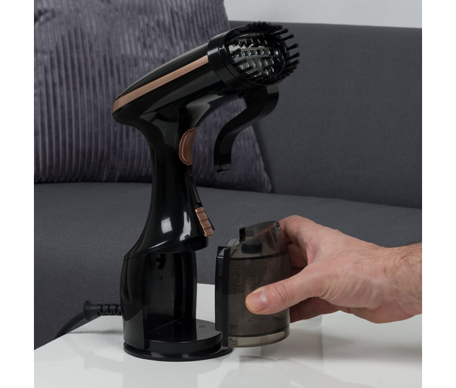 Compact Handheld Garment Steamer in Rose Gold for Quick Crease Removal

