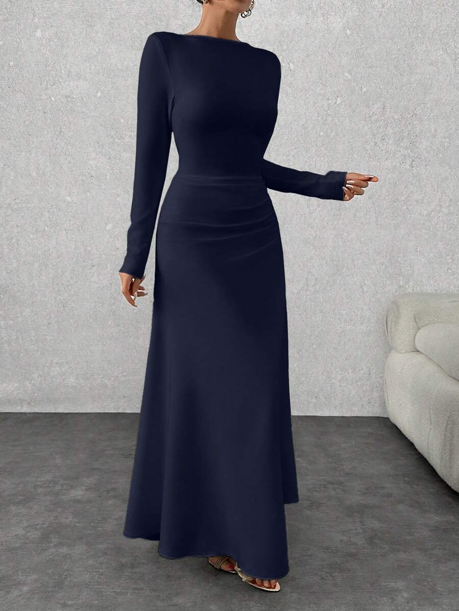 Women’s Pastel Blue Dress with Sleeve Detail
