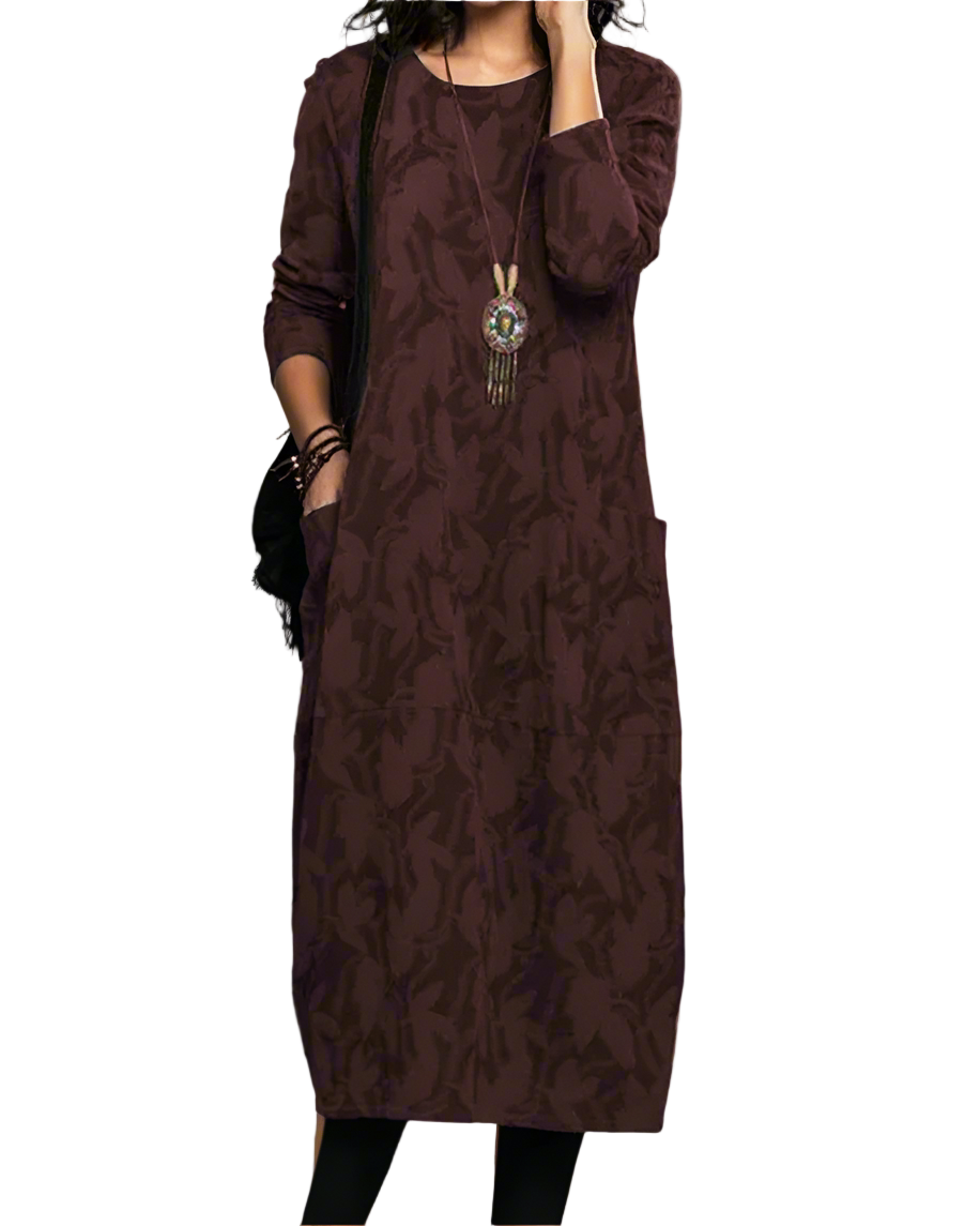 Women’s Winter Wool Blend Dress – Long Sleeve