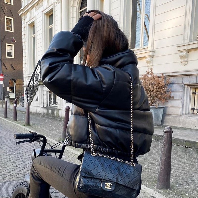 Lightweight Black Bomber Puffer Jacket