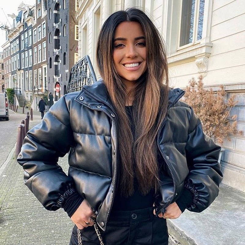 Lightweight Black Bomber Puffer Jacket