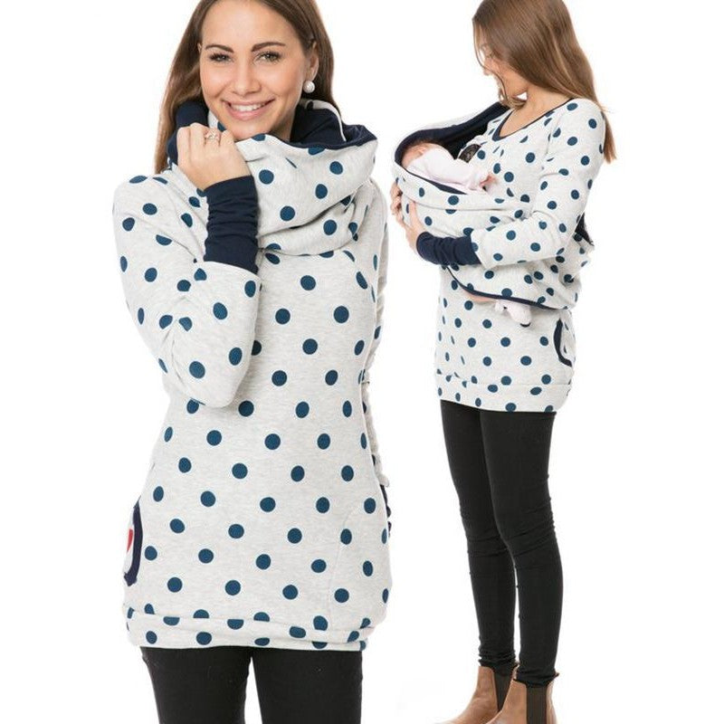 Women’s Maternity Nursing Hoodie – Long Sleeve Breastfeeding Sweatshirt