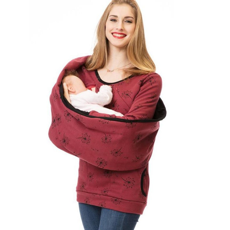 Women’s Maternity Nursing Hoodie – Long Sleeve Breastfeeding Sweatshirt
