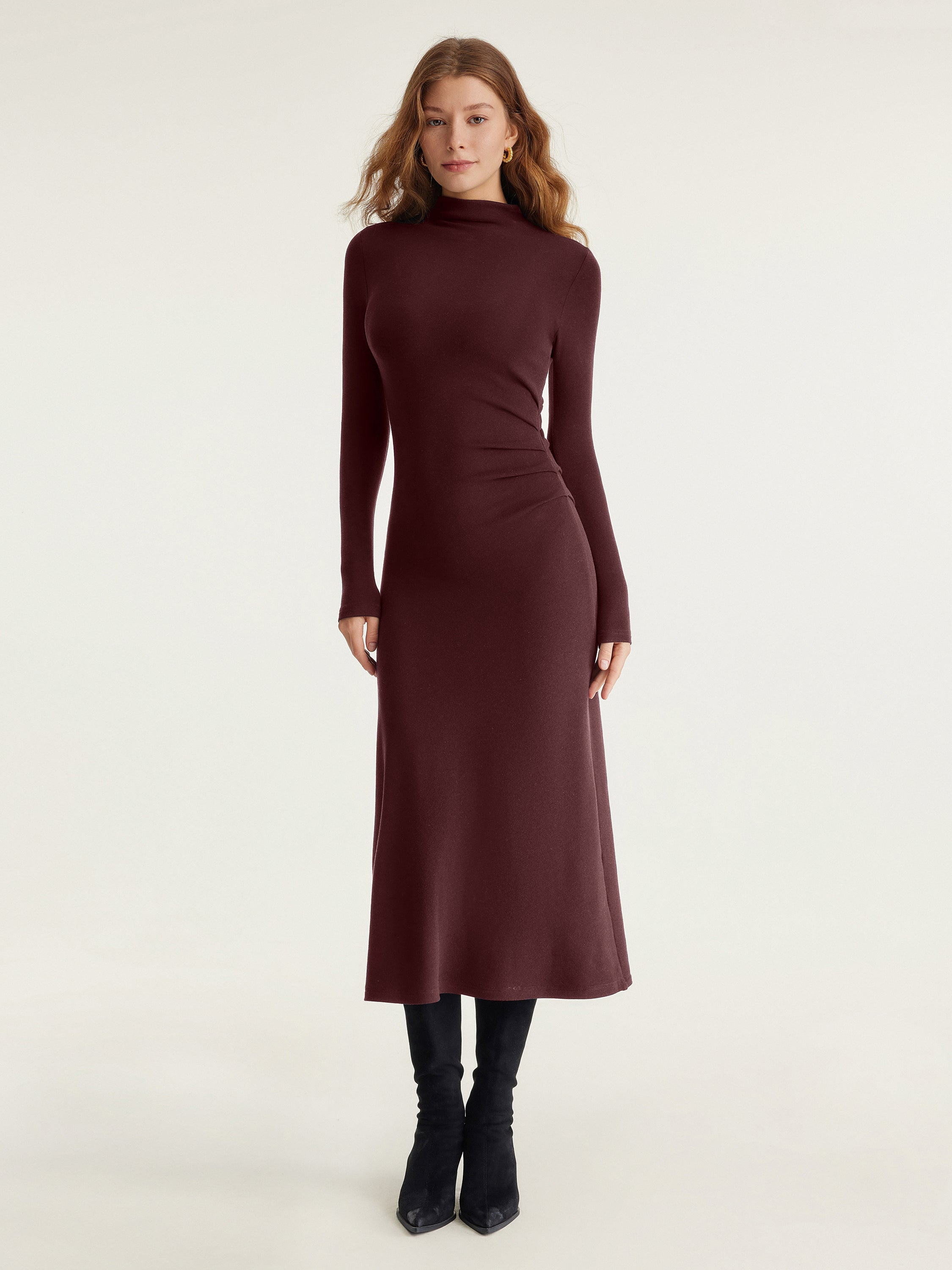 ProWarm Navy Long Sleeve Midi Dress