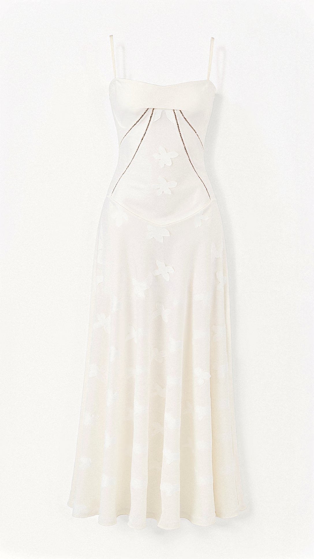 White Boho Maxi Dress with Butterfly Print