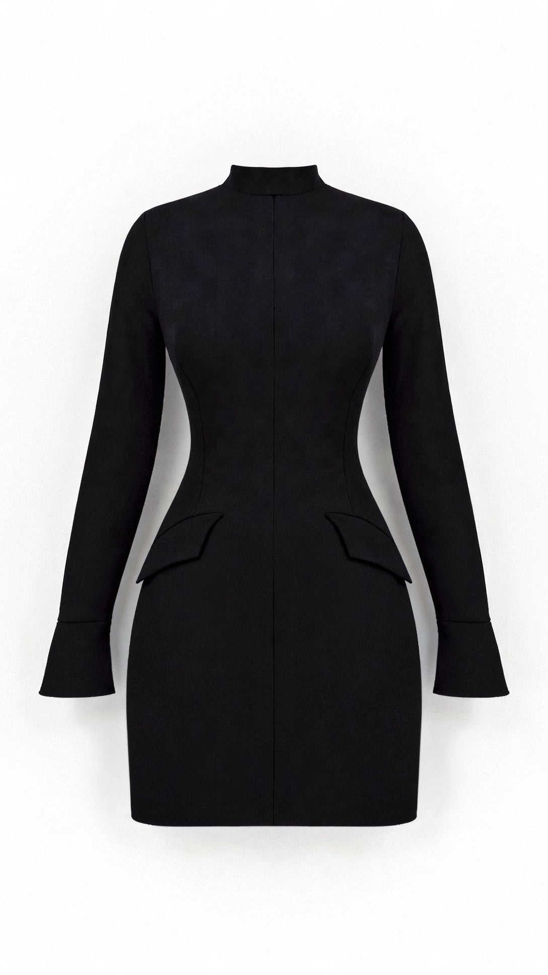 Black Long Sleeve Shift Dress