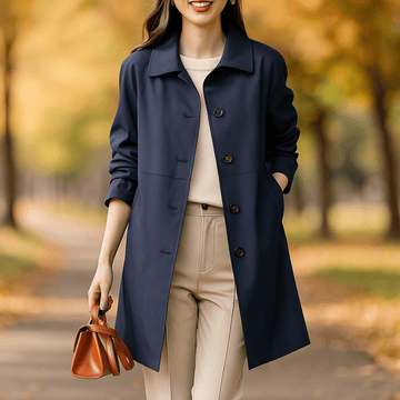Women's Tailored Mid-Length Trench Coat