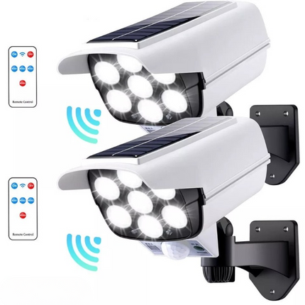 Eco-friendly solar outdoor wall light for home perimeter security

