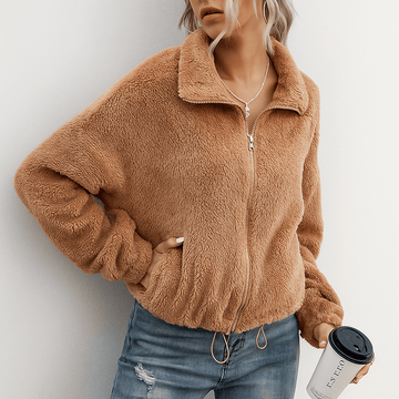 Warm Stylish Zippered Collared Jacket