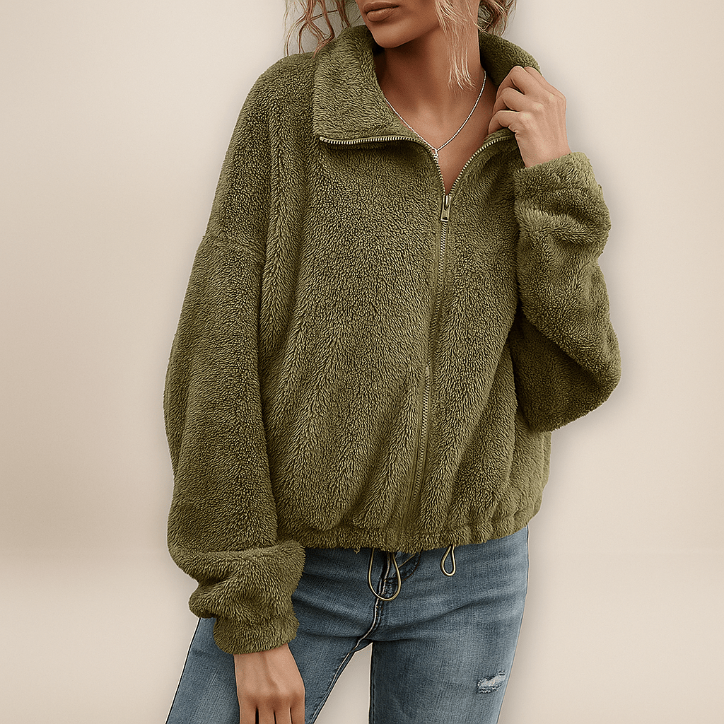 Warm Stylish Zippered Collared Jacket