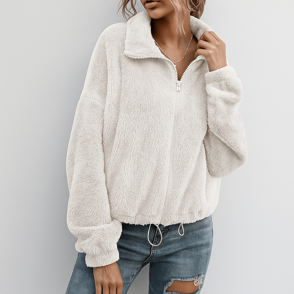 Warm Stylish Zippered Collared Jacket