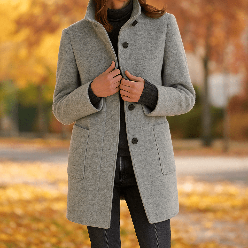 Casual Long Sleeve Jacket - Stand Collar