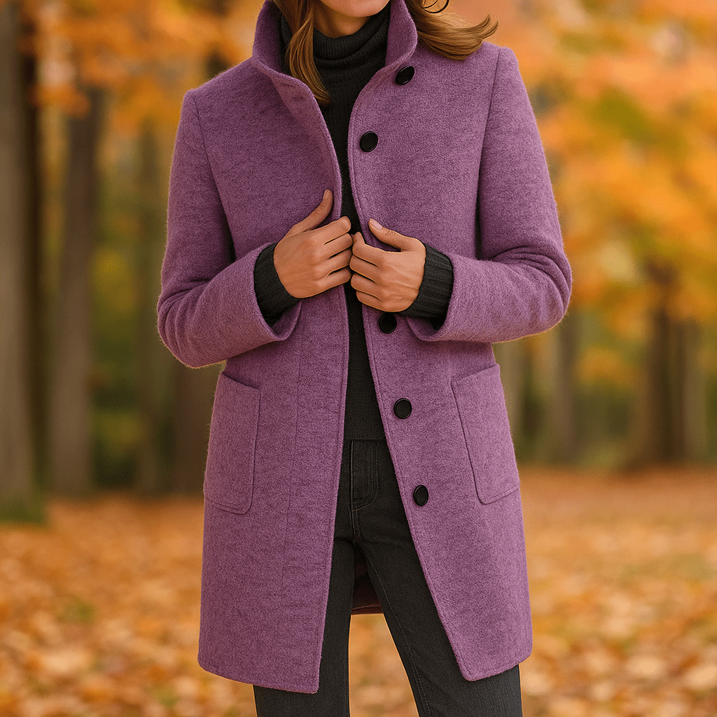 Casual Long Sleeve Jacket - Stand Collar