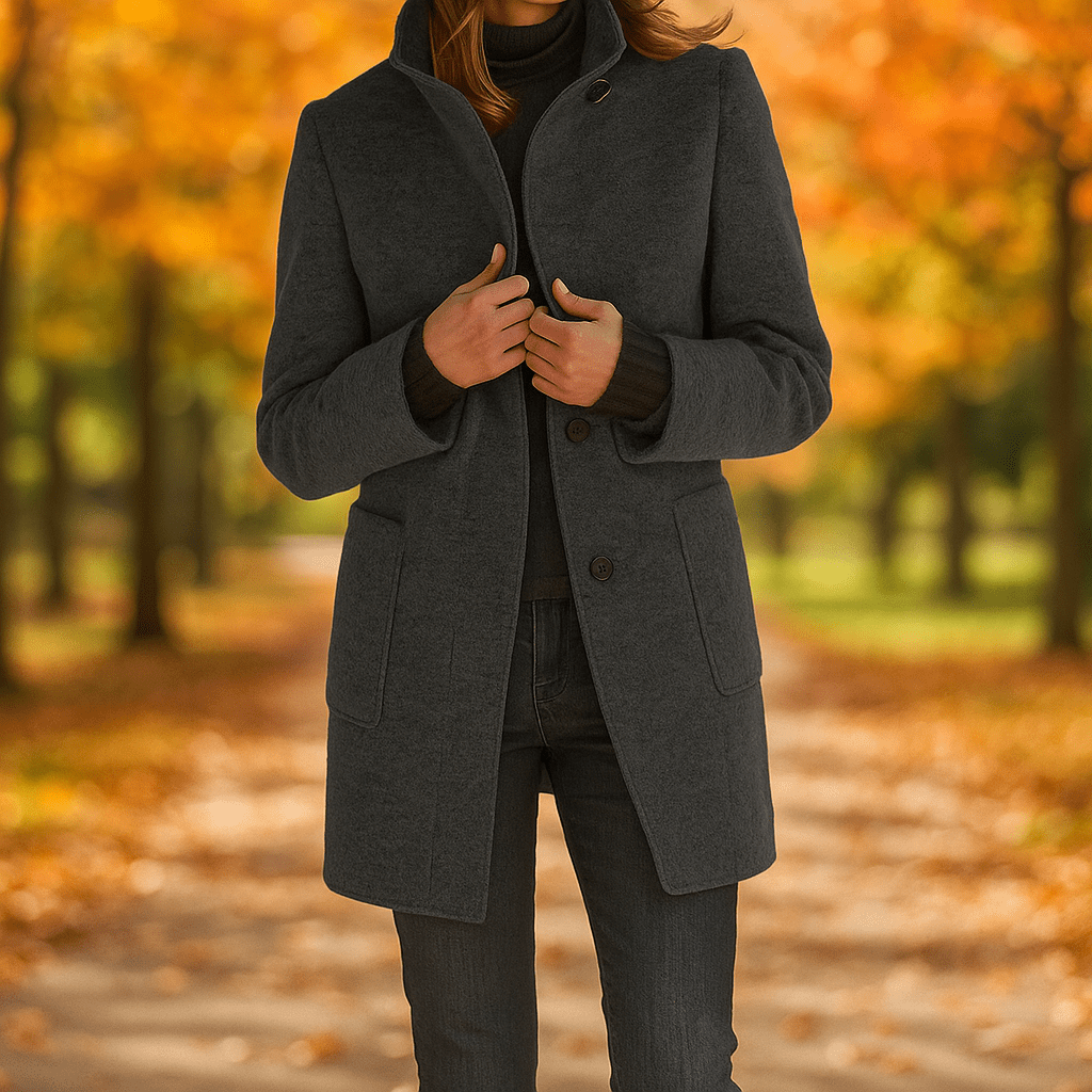 Casual Long Sleeve Jacket - Stand Collar