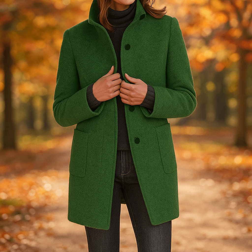 Casual Long Sleeve Jacket - Stand Collar