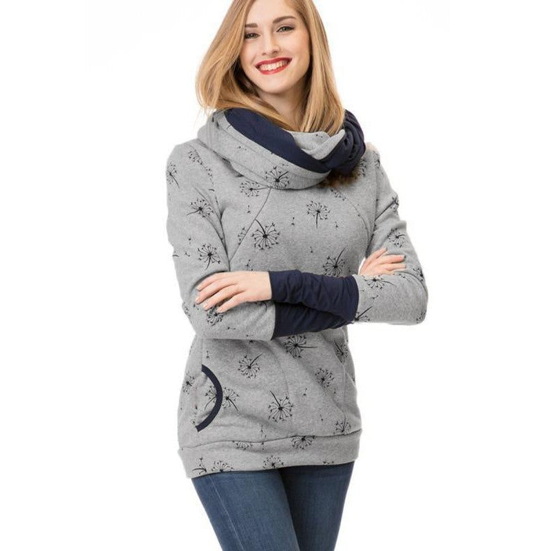 Women’s Maternity Nursing Hoodie – Long Sleeve Breastfeeding Sweatshirt
