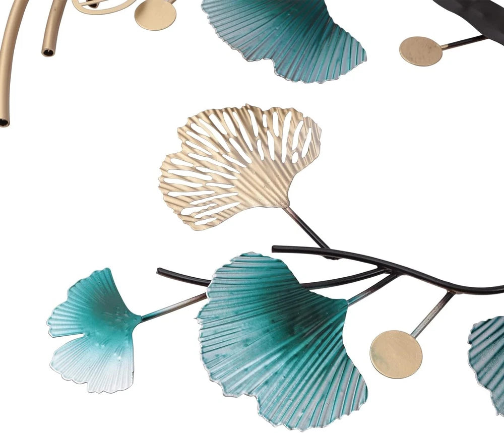 Ginkgo Tree Leaf Metal Wall Art - 110x68cm Handmade 3D Sculpture