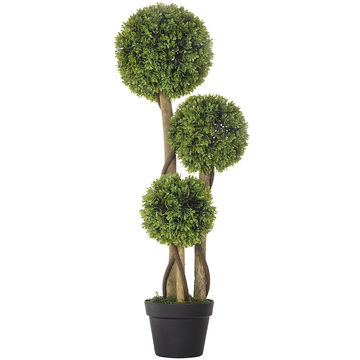 Artificial Boxwood Ball Topiary Tree - 90cm Triple Ball Indoor Outdoor Plant