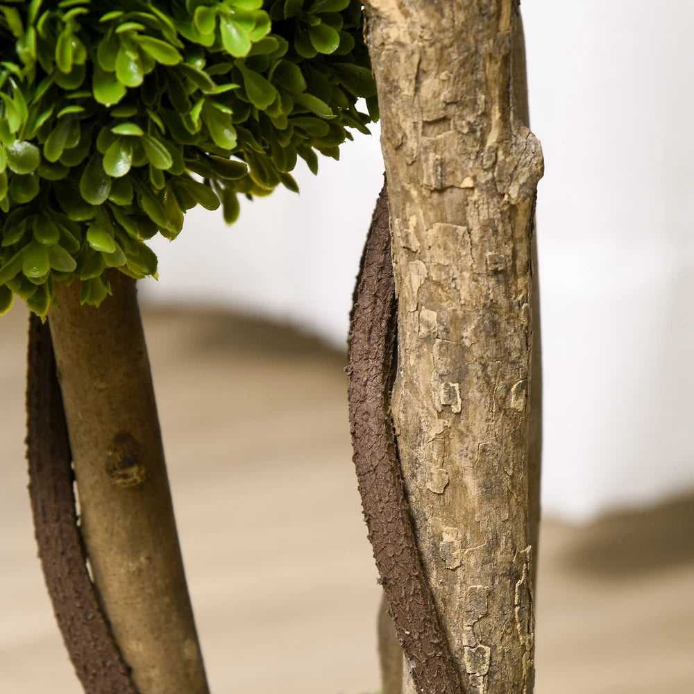 Artificial Boxwood Ball Topiary Tree - 90cm Triple Ball Indoor Outdoor Plant